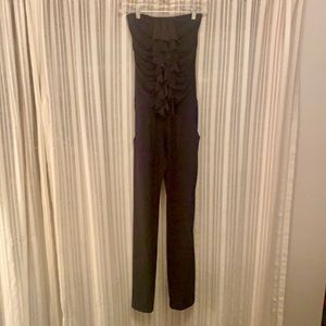 Guess Strapless Knit Jumpsuit with Ruffled Bodice